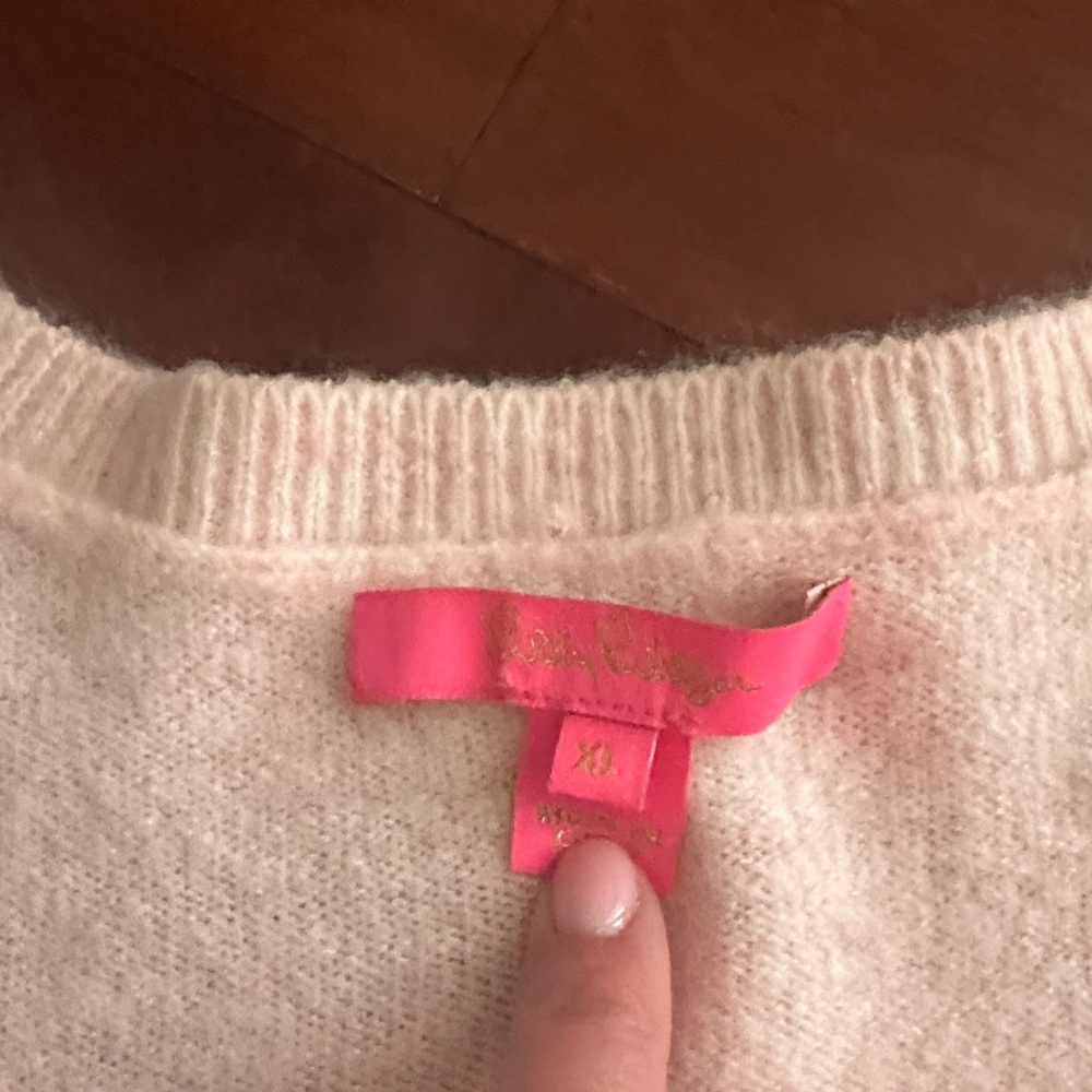 Lilly Pulitzer Blush Sweater with Metallic Embellishments - Picture 3 of 7